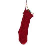 IHCEMIH Christmas Stocking Large Knitted Xmas Santa Stockings Traditional Holiday Party Decorations Red Socks Decor for Fireplace Tree Hanging Ornament Gifts Bags for Kids Family
