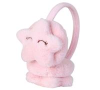 IHCEMIH Ear Muffs, Girls Boys Earmuffs Fluffy Plush Adjustable Star Earmuff Winter Accessories Soft Ear Warmers Running Skiing Ears Covers Protectors from Wind Cold Outdoor Gift for Childrens Pink