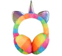 IHCEMIH Ear Muffs Girls Unicorn Cat Earmuffs Fluffy Plush Adjustable Earmuff Winter Accessories Ear Warmers Running Skiing Ears Covers Protectors from Wind Cold Outdoor Gift for Children Rainbow