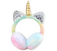 IHCEMIH Ear Muffs Girls Women Earmuffs Fluffy Plush Adjustable Unicorn Sequins Earmuff Winter Accessories Ear Warmers Running Skiing Ears Covers Protectors from Wind Cold Outdoor Gift for Children B