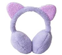 IHCEMIH Ear Muffs Women Girls Earmuffs Winter Accessories Fluffy Plush Adjustable Adults Outdoor Thermal Ear Warmer Skiing Running Cat Ears Covers Protector from Wind Cold Gift for Girls Purple.