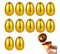IHCEMIH Plastic Eggs, 12 Pcs Empty Easter Egg to Fill for Egg Hunt 2.36" Fillable Hollow Surprise Gold Eggs Easter Ornaments Basket Stuffers Party Favor Home Decorations Colorful Prize Gift for Kids