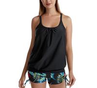 IHCEMIH Swimming Costume Women Tankinis Sets Push up Tummy Control High Waisted Swimwear Swimsuits Bathing Suit Beach Wear Women's String Two Pieces Blouson Tankini with Shorts for Ladies