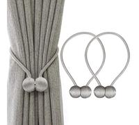 IHClink 2 Pieces Magnetic Curtain Tiebacks Curtain Clips Rope Holdbacks Curtain Weaving Holder Buckles For Home Office Decorative UK patent 6036254 (Grey)