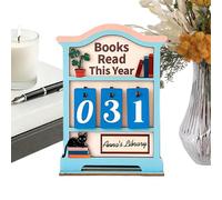 Ihdjasg Book Counter Sign, Decoration for Readers with Retro Aesthetics, Year Counter for Reading Books in the Year, For Men, Women, Teenagers, Teachers, Students, Readers