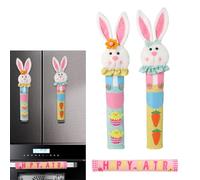 Ihdjasg Fridge Handle Covers - Reusable Washable Set - Easter Bunny Fridge Door Protector - For Indoor Bedroom Living Room Kitchen Office College Dorm Apartment Celebration