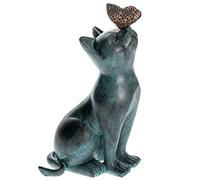 iHeartCats Cat Memorial Figurine with Butterfly - Cat Statue Pet Memorial Gifts
