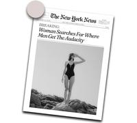 iHery Unframed Trendy NewsPaper Wall Art,12x16in Canvas Prints, Vintage Magazine Headline News,Woman Searches For Where Men Get The Audacity Posters, Bedroom Living Room Dorm Décor 1Pack