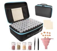 IHFAIO Seed Storage Organizer, 120 Slot Container with Zipper Bag, Label Stickers, Funnel, Tweezers for Flower Plants Garden