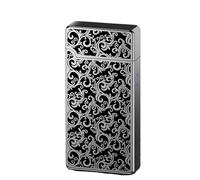 IHGVVBFG Voice-activated ignition lighter, 2024 high-end lighter, direct blue flame windproof lighter, five ignition methods lighter, men's gift collection(Black2)