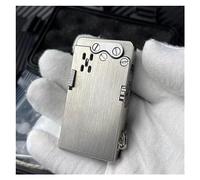 IHGVVING Metal stainless steel automatic kerosene lighter • Oily soft flame lighter • Metal open flame lighter, great collection value (stainless steel advanced version)(Gg)