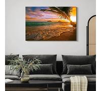 IHHGNB Canvas Poster, Hawaii Oahu Lanikai Beach At Sunrise Wall Art Canvas Paintings For Bedroom Living Room Wall Decoration(70x100cm(28x39in)/No frame)