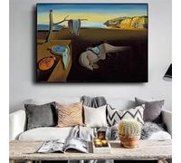 IHHGNB Canvas Poster Prints Wall Art Salvador Dali The Persistence of Memory Clocks Surreal Painting Picture for Living Room 40x50cm(16x20in) Frameless