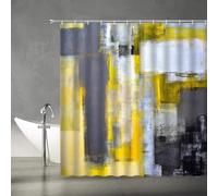 IHHGNB Gray and Yellow Shower Curtain Abstract Art Brushstrokes Oil Painting Ombre Modern Fabric Shower Curtain Bathroom Decor 120x175cm(47x69in) showercurtain