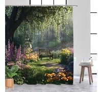 IHHGNB Luxury Botanical Garden Shower Curtain Waterproof Forest Woodland Nature Print Polyester Bathroom Decor Shower Curtains(120x180cm(47x71in)