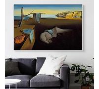 IHHGNB Salvador Dali The Persistence of Memory Clocks Surreal Painting Canvas Poster Prints Wall Art Picture for Living Room(30x40cm(12x16in)/No frame)