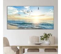 IHHGNB Sea Landscape Painting Artwork Poster Colorful Seascape North Shore of Oahu Hawaii Canvas Prints Wall Art Home Decor 70x140cm(28x55in) Frameless