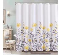 IHHGNB Spring Yellow Floral Shower Curtains Nature Colorful Plant Botanical Machine Washable Polyester Bathroom Bath Curtain 120x190cm(47x75in)