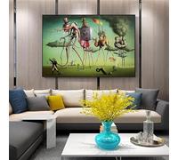 IHHGNB The American Dream by By Salvador Dali Wall Art Canvas Paintings Famous Artwork Prints Wall Pictures for Living Room(40x50cm(16x20in)/No frame)