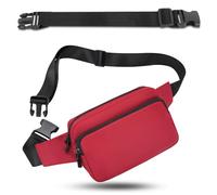 IHIGOGOFA Bumbags Waist Fanny Pack Fashion Bum Bag with 30cm Extended Belt for Dog Walking Climbing Hiking Travel Cycling Girls Ladies Men Women (Red)