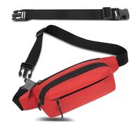 IHIGOGOFA Bumbags Waist Fanny Pack Fashion Bum Bag with 30cm Extended Belt for Dog Walking Climbing Hiking Travel Cycling Girls Ladies Men Women (Red)
