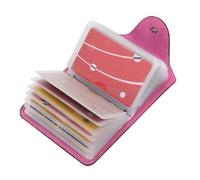 IHIGOGOFA Credit Card Holders Soft Genuine Leather Compact Wallet ID Bank Card Case Purse 20 Thickening Durable Plastic Insert Sleeves