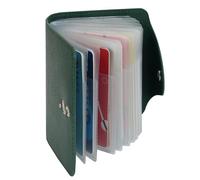 IHIGOGOFA Credit Card Holders Soft Genuine Leather Compact Wallet ID Bank Card Case Purse 40 Thickening Durable Plastic Insert Sleeves