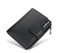 IHIGOGOFA Small Purses for Women Genuine Leather Bi-fold Compact Ladies Purse with Zipper Pocket Wallet Card Case Purse with ID Window