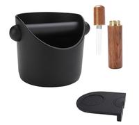IHKFILAN Coffee Knock Box，ABS Coffee Grind Knock Box for Barista，with Coffee Cushion and Coffee Stirring Needle，Coffee Machine Accessories，Removable Knock Bar and Non-Slip Base Espresso Accessories