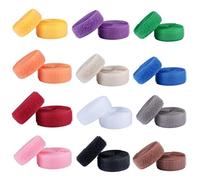 IHKFILAN Sew On Hook and Loop Tape Fastening Nylon Fabric Tape for DIY Craft Interlocking Tape Sewing Fasteners (20 mm in Width, 1 Yard Hook + 1 Yard Loop), 12 Colors 24 Yards