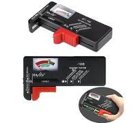 iHMeiju 2pcs Battery Tester Checker, Universal Battery Checker Small Battery Testers for AAA AA C D 9V 1.5V Button Cell Household Batteries. (Model BT-168)