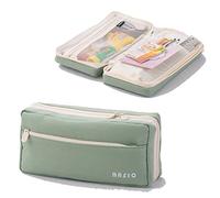 iHMeiju Big Capacity Pencil Case Pencil Pouch School Supplies, Portable Pencil Pouch Bag for College Students Office Simple Stationery Pencil Holder Bag Teen Girls Women. (Green)