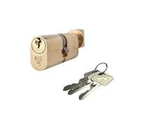 IHO CYB72370PB/KD MP5 70mm Oval Cylinder & Turn - Ktd - (Architectural) Polished Brass from Ironmongery Hardware Online