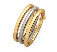 IHOKIT Stackable Rings for Women, 18k Gold Rings for Women Non-tarnishing, Silver Ring Set with Various Mixed Metals, Gift Jewelry for Women, Stainless Steel, CZ