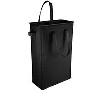 IHOMAGIC 45L Laundry Hamper, Slim Portable Laundry Washing Basket with Long Handles, Rectangular Thin Tall Laundry Bins Foldable Waterproof Oxford Fabric, Dirty Clothes Organizer for Bedroom (Black)