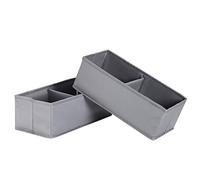 IHOMAGIC Closet Storage Boxes Foldable 2 Pack Small 210D Fabric Foldable Storage Cubes Bin For Adult Baskets Organizer Box Containers Included Divider For underclothes, Office stationery, Tie, socks
