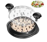 iHomara Chicken Shredder, 9.6 in Chicken Shredder Tool Twister with Ergonomic Handle, Non-Slip, Effort Saving, with Transparent Lid Food Shredder, BPA Free, Dishwasher Safe