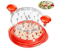 iHomara Meat Shredder, 9.6 in Chicken Shredder Tool Twister with Ergonomic Handle, Non-Slip, Effort Saving, with Transparent Lid Food Shredder, BPA Free, Dishwasher Safe, Orange