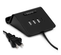 iHome 4 Port USB Charging Hub, 3 USB-A, 1 USB-C, Smartphone Dock, 6ft Power Cord, Lightweight & Portable
