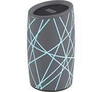 iHome iBT77 Portable Bluetooth Speaker with Speakerphone and Splashproof Fabric (Gray w/Light Blue)