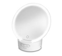 iHome Makeup Mirror with Lights and Bluetooth Speaker, Travel Mirror is Portable and Rechargeable - White (iCVBT9W.EXv24)