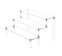 ihomecooker 3 Steps Clear Acrylic Display Riser Cupcake Stand Display for Decoration and Organizer
