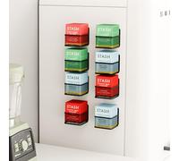 IHOMECOOKER Magnetic 8 Pack Tea Bag Organizer, Metal Tea Bag Holder Coffee Packets Organizers for Refrigerator, Kitchen, Office & Pantry