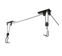Ihomepark Bike Hoist Bicycle for Garage Ceiling, Bicycle Lift Hanging Rack with 3 Pulley and 45 ft Adjustable Rope, 45 KGCapacity