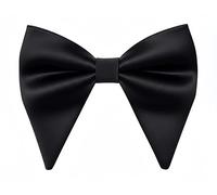 iHomor 100% Silk Mens Bowtie Self Tie Bow Tie Bowtie Tuxedo Wedding Solid Color Formal Bow Ties for Man Many Colors, Big Black, Default