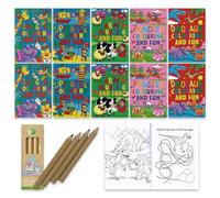 iHoot Activity Pack Bundle | Party Bag Fillers | 10 A6 Colouring Books & 10 Pencil Packs
