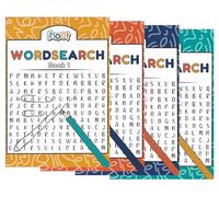 ihoot Pack of 4 Assorted A5 Word Search Books for Adults | Travel Games Puzzle Books for Adults, Word Games and Word Puzzles