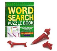 ihoot Word Search Book for Adults with Dachshund Dog Pen, 300+ Puzzles
