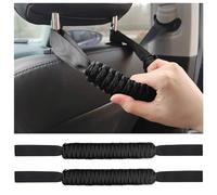 IHOTDER 2PCS Headrest Grab Handle for Cars, Removable & Durable Rear Seat Grab Handles, Universal Interior Car Accessories for Car Decorations & Safe Riding (Black)