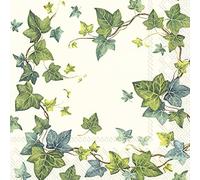 IHR 20 Luxury Paper Cocktail Napkins - Ivy's Dream (White)